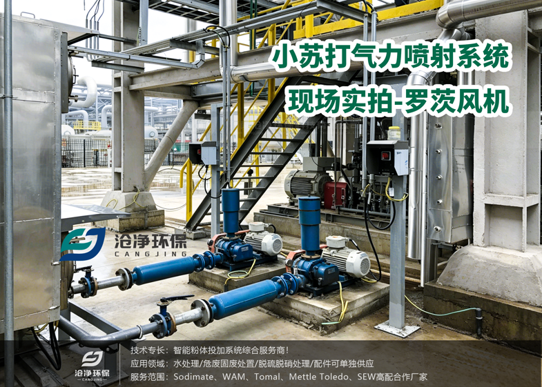 小蘇打氣力噴射系統-羅茨風(fēng)機現場(chǎng)照片